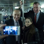 DeBlasio & Schumer ride subway